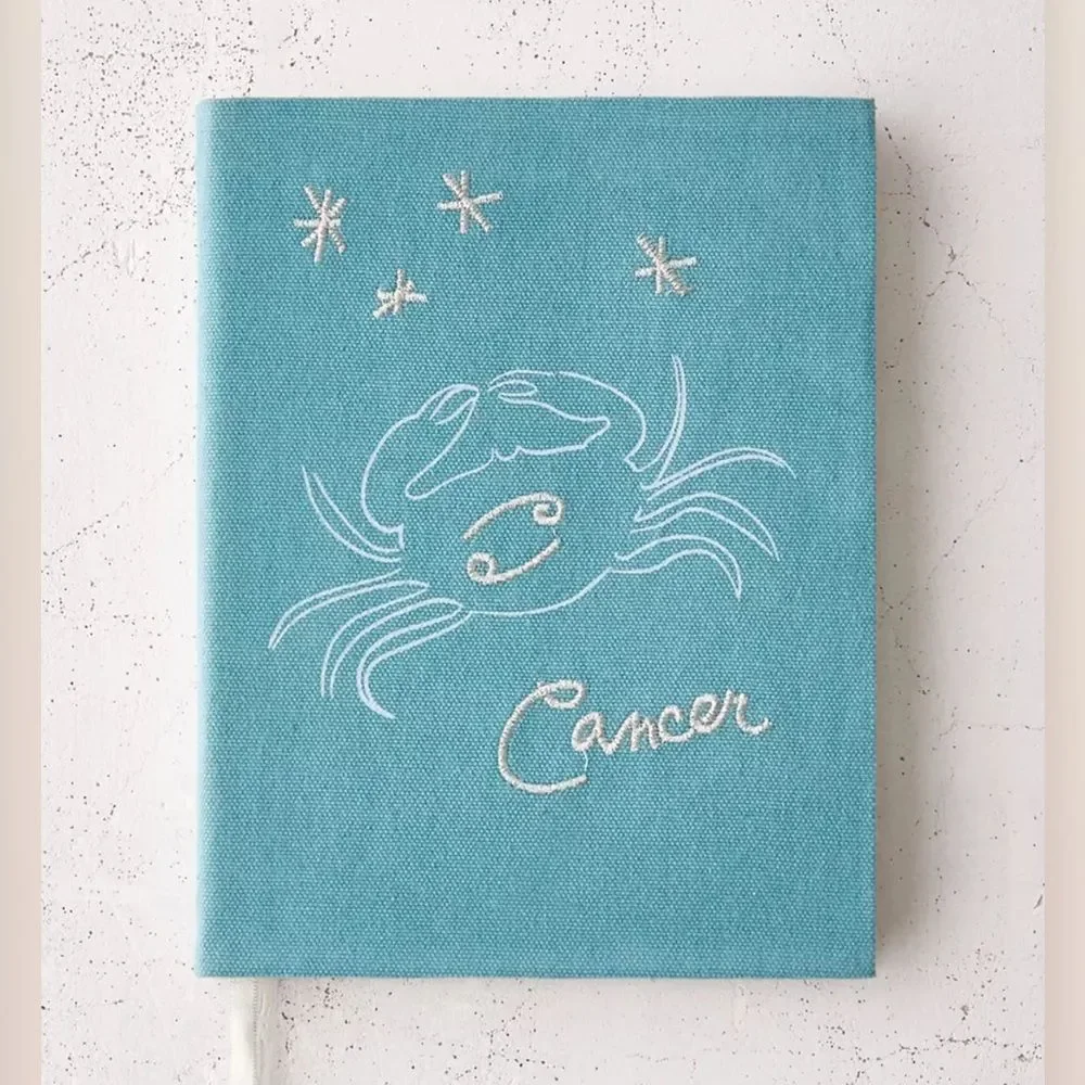 UO Embroidered Zodiac Notebook/Journal NWOT